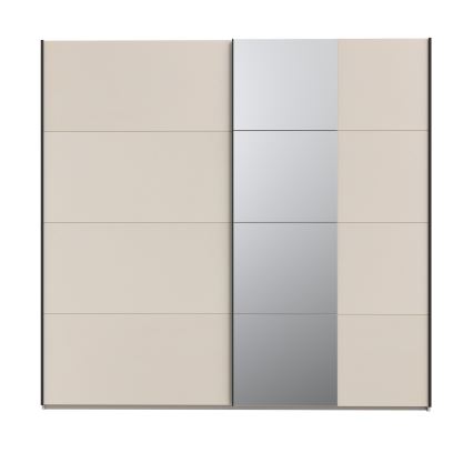 Ντουλάπα με καθρέφτη ODEN 220x210 cm μπεζ