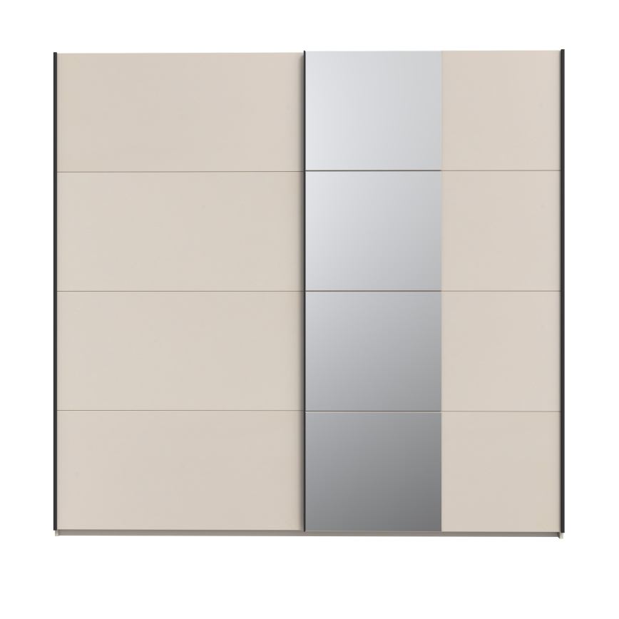 Ντουλάπα με καθρέφτη ODEN 220x210 cm μπεζ