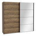 Ντουλάπα με καθρέφτη OREN 220x210 cm σε απόχρωση δρυός Artisan