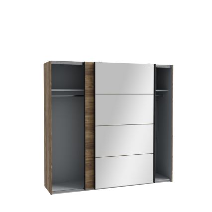 Ντουλάπα με καθρέφτη OREN 220x210 cm σε απόχρωση δρυός Artisan