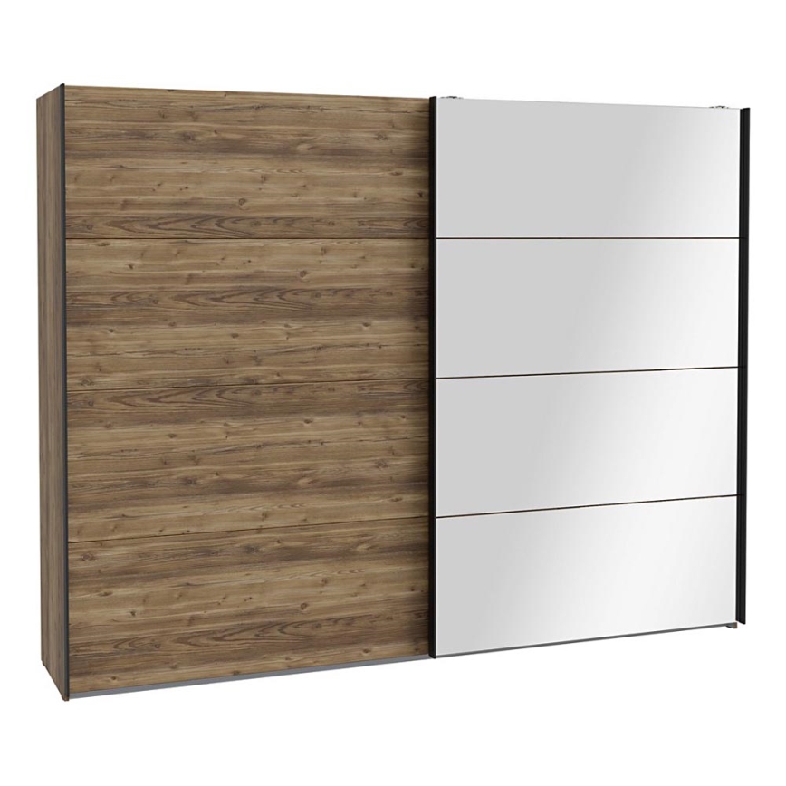 Ντουλάπα με καθρέφτη OREN 270x210 cm δρυς Artisan