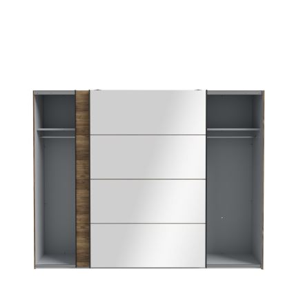 Ντουλάπα με καθρέφτη OREN 270x210 cm δρυς Artisan