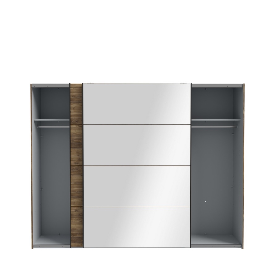 Ντουλάπα με καθρέφτη OREN 270x210 cm δρυς Artisan
