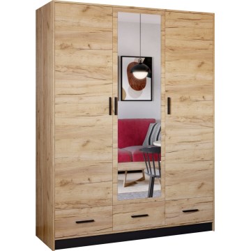 Ντουλάπα με καθρέφτη SANNA 150x215 εκ. δρυς craft