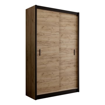 Ντουλάπα με συρόμενες πόρτες SAPHIRA 150x215 εκ. σε απόχρωση craft δρυς