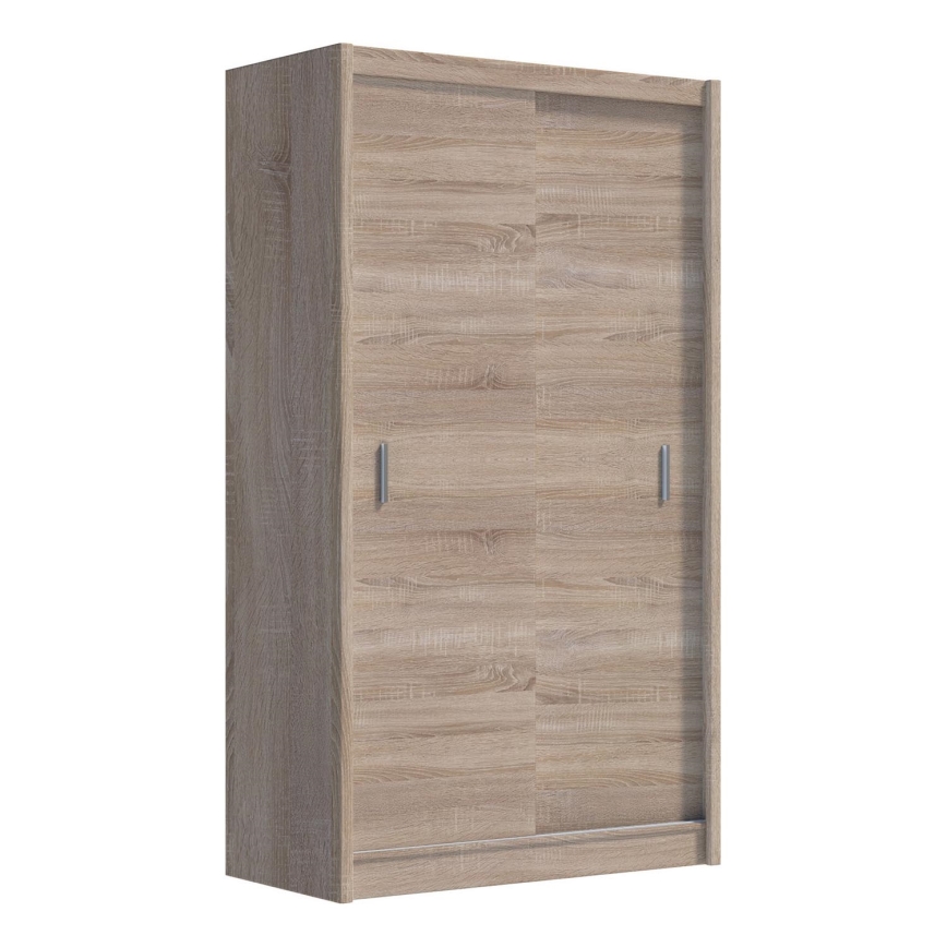 Ντουλάπα με συρόμενες πόρτες SAPHIRA 150x215 εκ. σε απόχρωση δρυς σονόμα