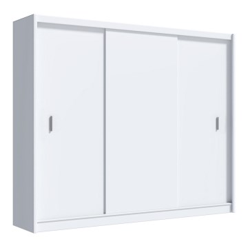 Ντουλάπα με συρόμενες πόρτες SAPHIRA 250x215 εκ. λευκή