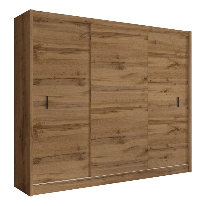 Ντουλάπα με συρόμενες πόρτες SAPHIRA 250x215 εκ. σε απόχρωση δρυς Wotan
