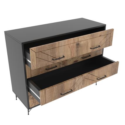 Ντουλάπι COMFORT 100x80 cm καφέ/μαύρο