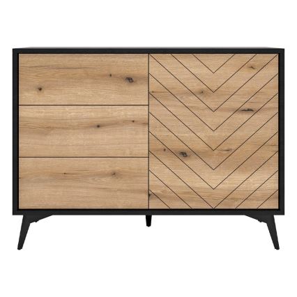 Ντουλάπι DIAMOND 77x104 cm μαύρο/δρυς evoke