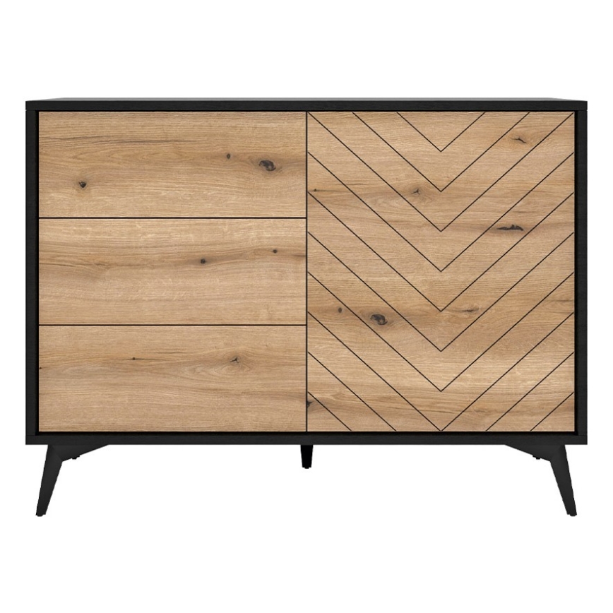 Ντουλάπι DIAMOND 77x104 cm μαύρο/δρυς evoke