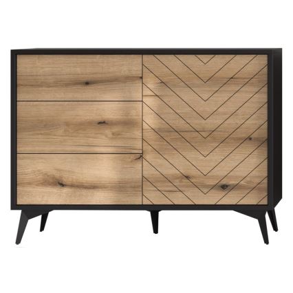 Ντουλάπι DIAMOND 77x104 cm μαύρο/δρυς evoke
