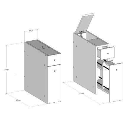 Ντουλάπι μπάνιου SMART 60x55 cm λευκό