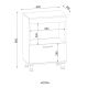 Ντουλάπι - Συρταριέρα MERKUR 86x60 cm λευκό