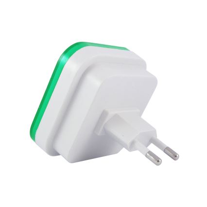 Νυχτερινό φωτάκι LED με αισθητήρα λυκόφωτος LED/0,5W/230V πράσινο