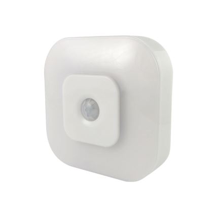 Νυχτερινό φωτιστικό LED με αισθητήρα LED/0,5W/4,5V 3xAAA λευκό