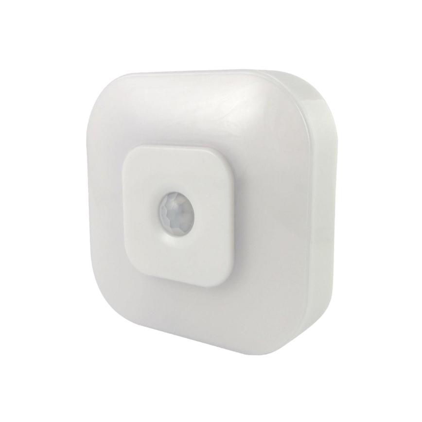 Νυχτερινό φωτιστικό LED με αισθητήρα LED/0,5W/4,5V 3xAAA λευκό