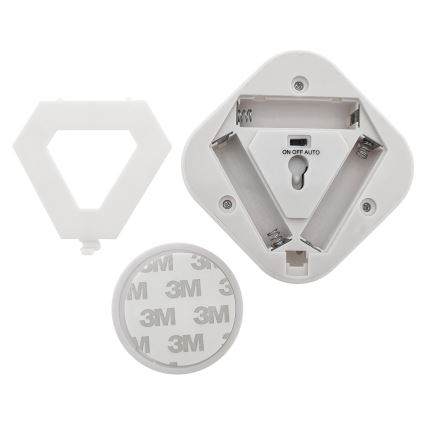 Νυχτερινό φωτιστικό LED με αισθητήρα LED/0,5W/4,5V 3xAAA λευκό