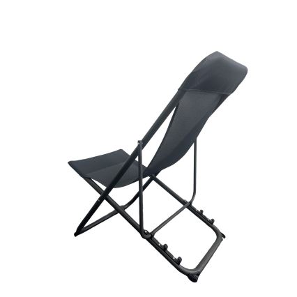 Ξαπλώστρα κάμπινγκ πτυσσόμενη μαύρο