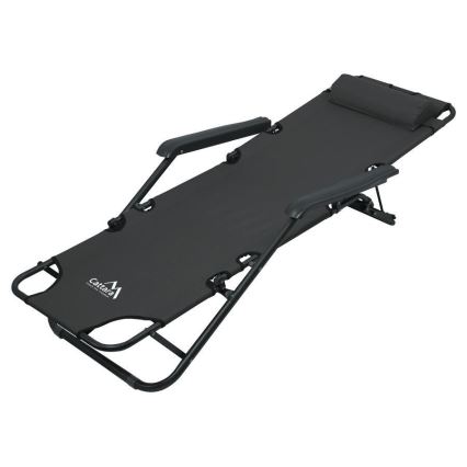 Ξαπλώστρα κήπου αναδιπλώμενη ανθρακί