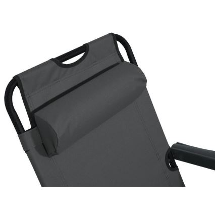 Ξαπλώστρα κήπου αναδιπλώμενη ανθρακί