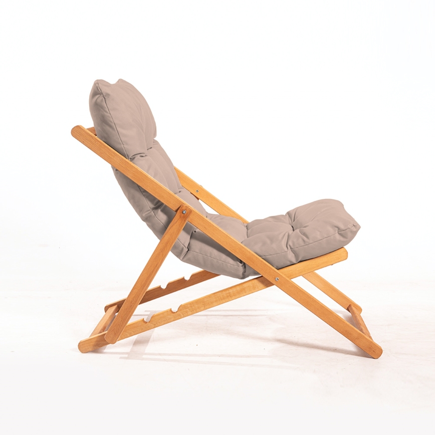 Ξαπλώστρα κήπου μπεζ/οξιά