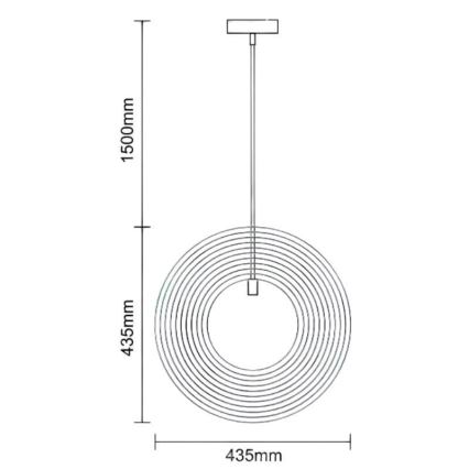 Ξύλινο κρεμαστό φωτιστικό με καλώδιο 1xE27/60W/230V, διάμ. 43,5 cm, μασίφ/καπλαμάς/ξύλο καουτσούκ