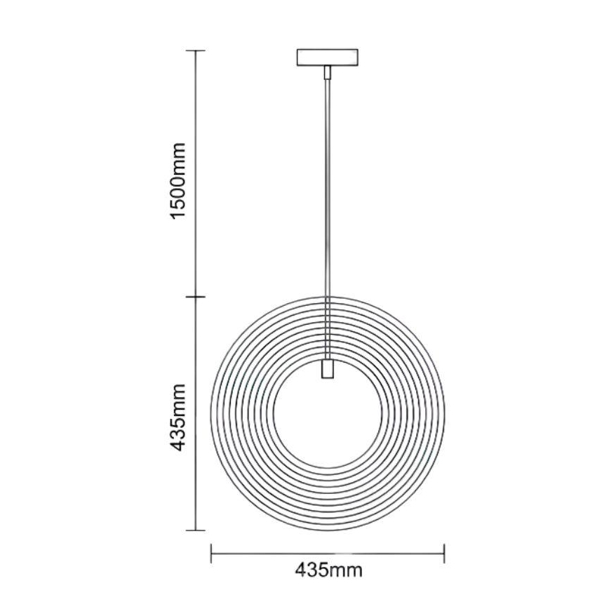 Ξύλινο κρεμαστό φωτιστικό με καλώδιο 1xE27/60W/230V διάμ. 43,5 cm μασσίφ/καπλαμάς/οξιά/καουτσούκ