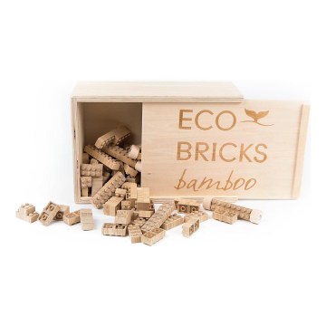 Ξύλινο σετ κατασκευής ECO BRICKS, 250 τεμάχια
