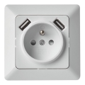 Οικιακή πρίζα με USB FRENCH 250V/16A