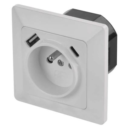 Οικιακή πρίζα με θύρες USB A και USB-C