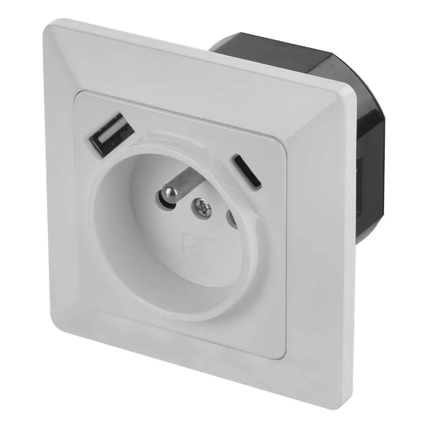 Οικιακή πρίζα με θύρες USB A και USB-C