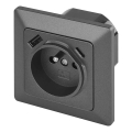 Οικιακή επιτοίχια πρίζα με θύρες USB‑A και USB‑C, γαλλικού τύπου, 250 V/16 A, ανθρακί