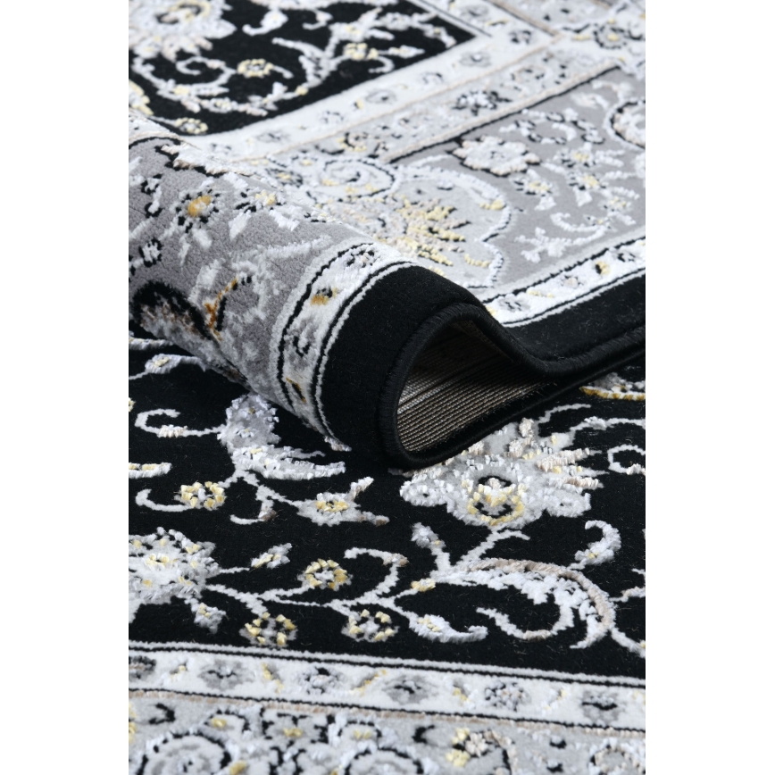Οριεντάλ χαλί GRECE 120x170 cm 2150 g/m2 μαύρο/γκρι/λευκό