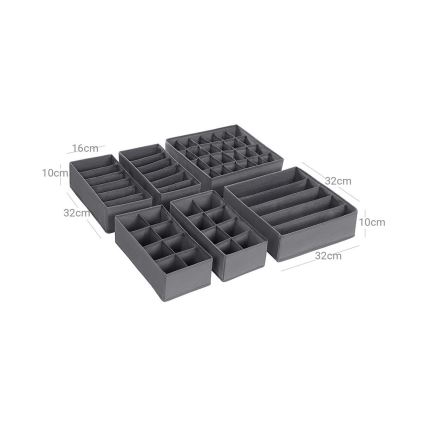 Οργανωτής εσωρούχων για συρτάρι GRANT, γκρι