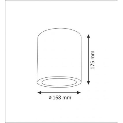 Οροφιαίο φωτιστικό JUPITER 1xE27/20W/230V 181x165 mm