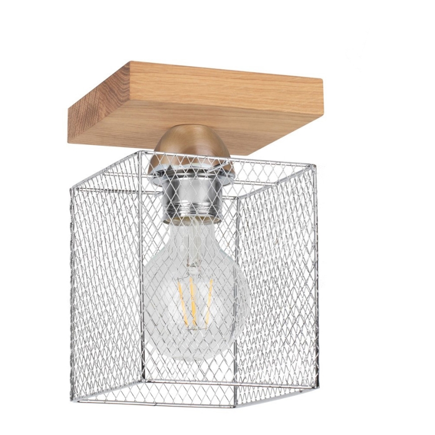 Οροφιαίο φωτιστικό NORMAN WOOD 1xE27/25W/230V ματ δρυς