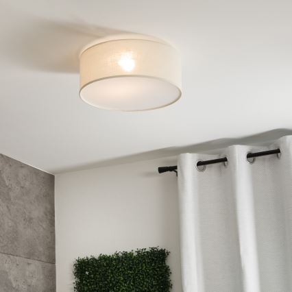 Οροφιαίο φωτιστικό SIRJA 1xE27/60W/230V διάμ. 35 εκ. κρεμ