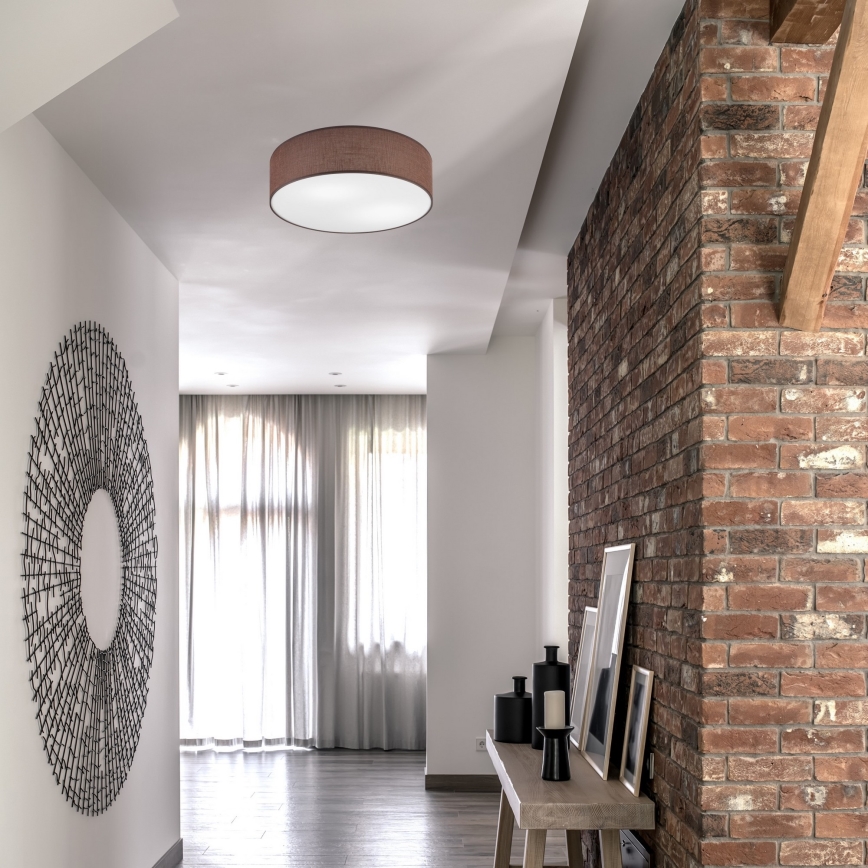 Οροφιαίο φωτιστικό SIRJA 2xE27/60W/230V διάμ. 45 εκ. καφέ