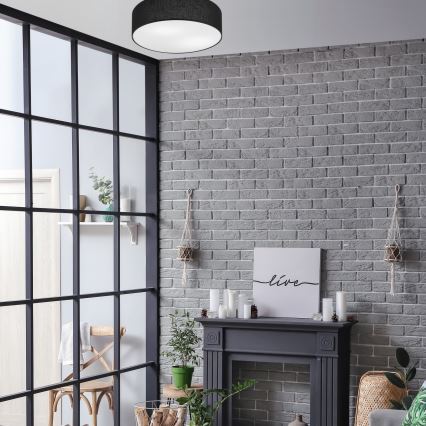 Οροφιαίο φωτιστικό SIRJA 2xE27/60W/230V διάμ. 45 εκ. μαύρο