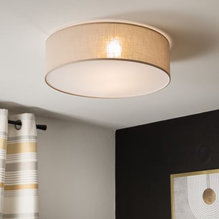 Οροφιαίο φωτιστικό SIRJA 2xE27/60W/230V διάμ. 45 εκ. μπεζ