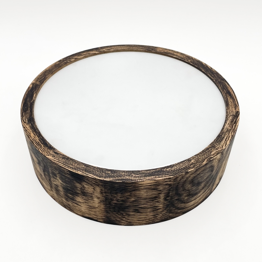 Οροφιαίο φωτιστικό μπάνιου OAK SMOKY 2xE27/15W/230V IP54 ? 27,5 εκ. δρυς/καφέ