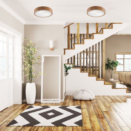 Οροφής φωτιστικό OAK 2xE27/60W/230V δρυς ? 37,5 εκ.