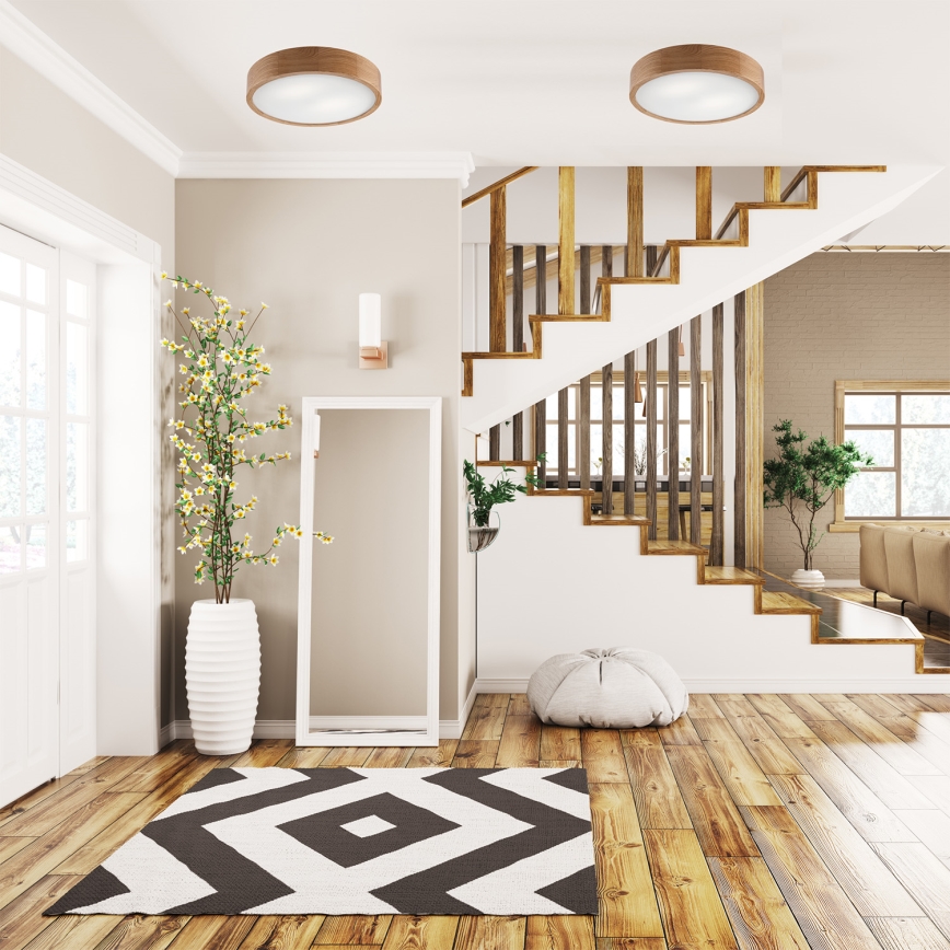 Οροφής φωτιστικό OAK 2xE27/60W/230V δρυς ? 37,5 εκ.