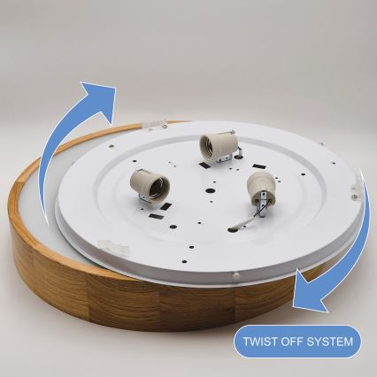 Οροφής φωτιστικό OAK 3xE27/60W/230V δρυς Ø 47,5 εκ.