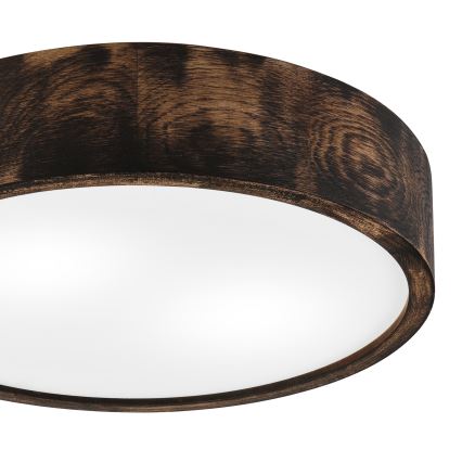 Φωτιστικό οροφής OAK SMOKY 2xE27/15W/230V ? 37,5 εκ. δρυς/σκούρο καφέ