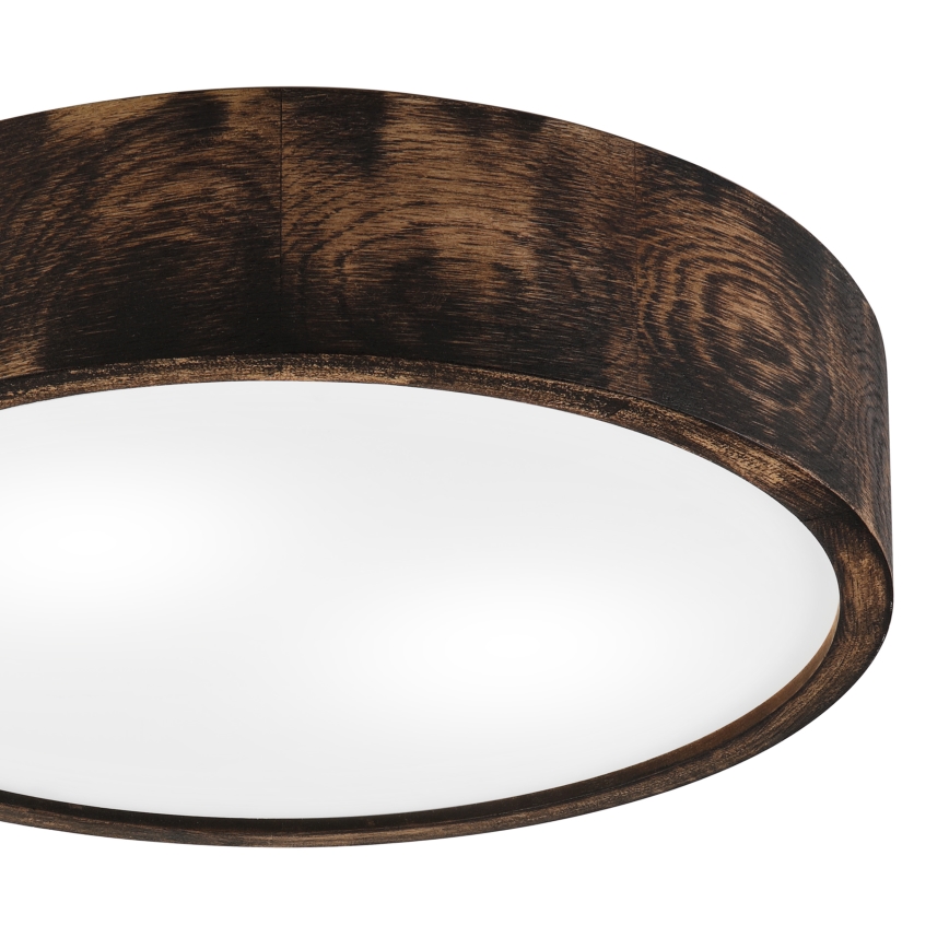 Φωτιστικό οροφής OAK SMOKY 2xE27/15W/230V ? 37,5 εκ. δρυς/σκούρο καφέ
