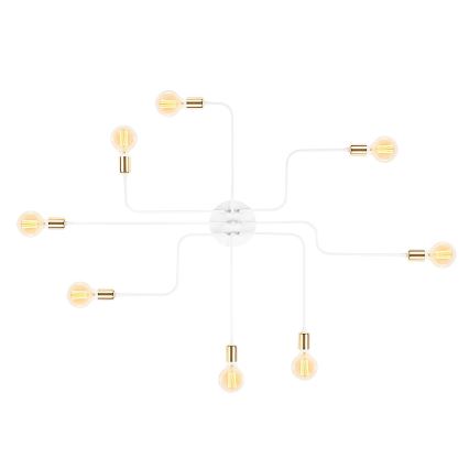 Οροφής φωτιστικό TRUVA 8xE27/40W/230V λευκό/χρυσό