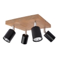Οροφιαίο σποτ φωτιστικό MANARA 4xGU10/5W/230V πεύκο