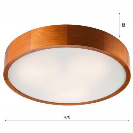 Οροφής φωτιστικό 3xE27/60W/230V πεύκο